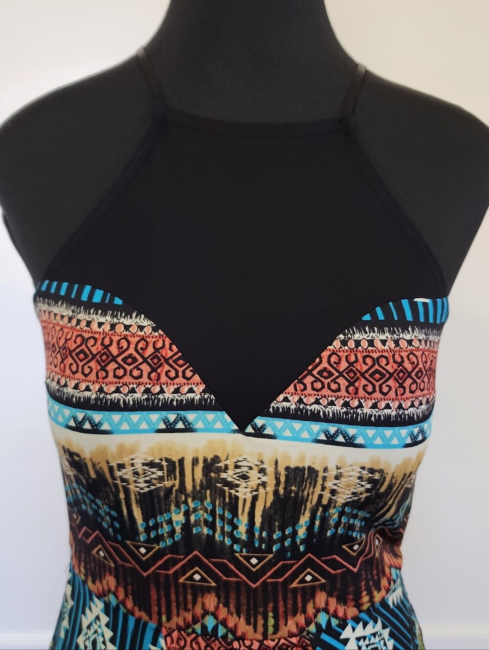 Tribal Print Halter Dress